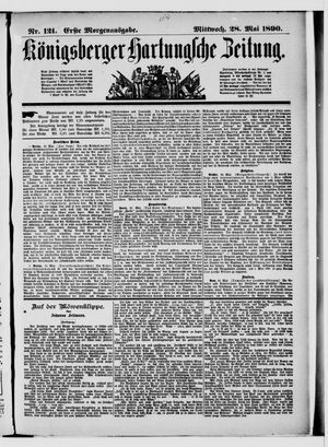 Königsberger Hartungsche Zeitung on May 28, 1890
