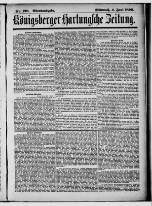 Königsberger Hartungsche Zeitung on Jun 4, 1890