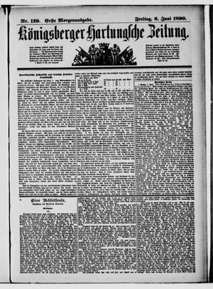 Königsberger Hartungsche Zeitung vom 06.06.1890