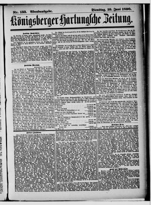 Königsberger Hartungsche Zeitung vom 10.06.1890