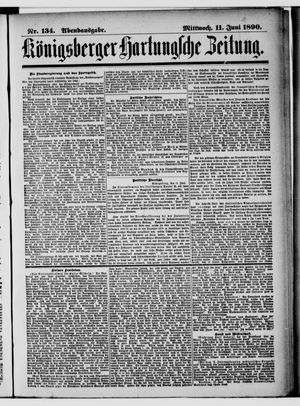Königsberger Hartungsche Zeitung on Jun 11, 1890