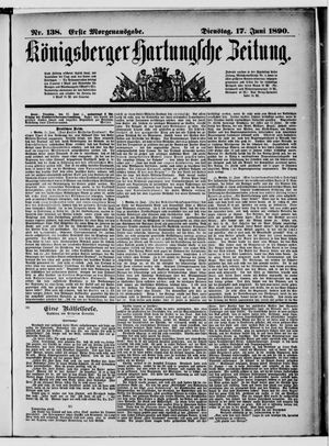 Königsberger Hartungsche Zeitung vom 17.06.1890