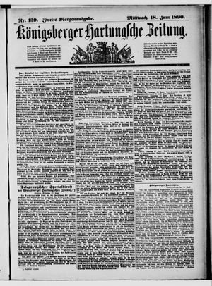 Königsberger Hartungsche Zeitung on Jun 18, 1890