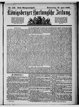 Königsberger Hartungsche Zeitung vom 19.06.1890