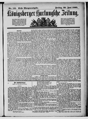 Königsberger Hartungsche Zeitung vom 20.06.1890