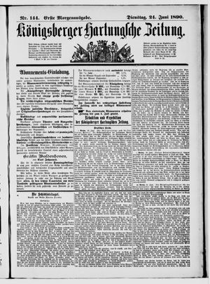 Königsberger Hartungsche Zeitung on Jun 24, 1890