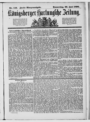 Königsberger Hartungsche Zeitung on Jun 26, 1890
