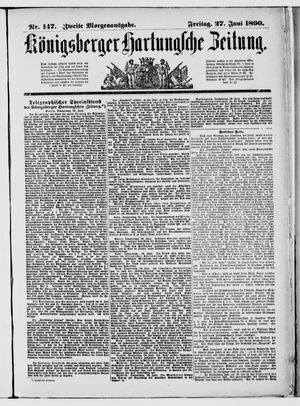 Königsberger Hartungsche Zeitung on Jun 27, 1890
