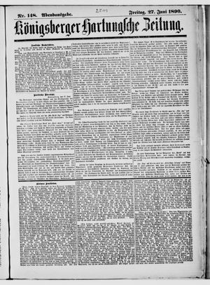 Königsberger Hartungsche Zeitung on Jun 27, 1890
