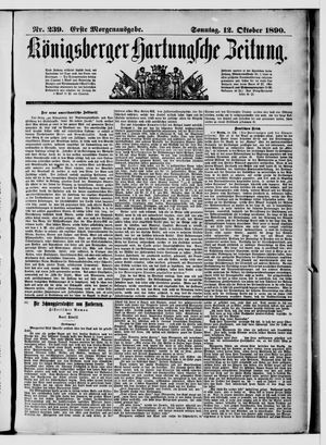 Königsberger Hartungsche Zeitung vom 12.10.1890