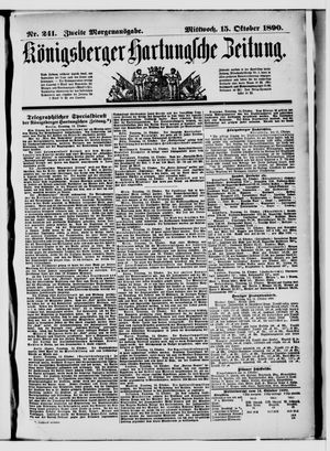 Königsberger Hartungsche Zeitung vom 15.10.1890