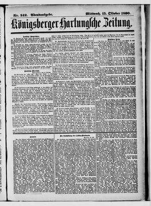 Königsberger Hartungsche Zeitung vom 15.10.1890