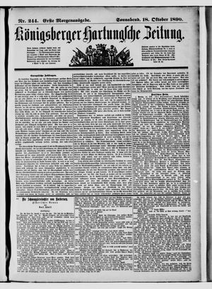 Königsberger Hartungsche Zeitung vom 18.10.1890