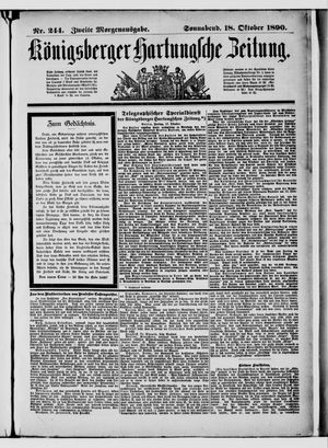 Königsberger Hartungsche Zeitung vom 18.10.1890