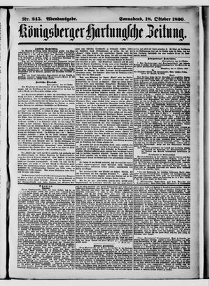 Königsberger Hartungsche Zeitung vom 18.10.1890