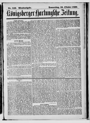 Königsberger Hartungsche Zeitung vom 23.10.1890