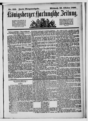 Königsberger Hartungsche Zeitung on Oct 29, 1890