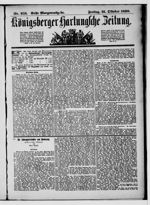 Königsberger Hartungsche Zeitung vom 31.10.1890