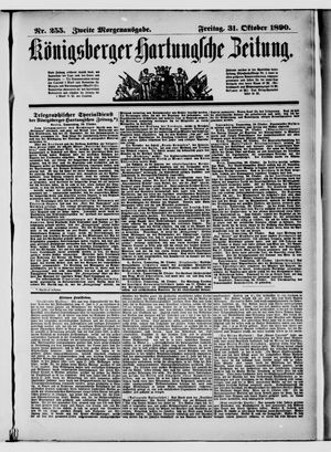 Königsberger Hartungsche Zeitung vom 31.10.1890