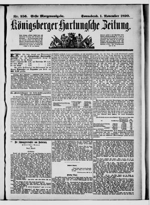 Königsberger Hartungsche Zeitung vom 01.11.1890