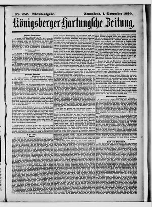 Königsberger Hartungsche Zeitung vom 01.11.1890