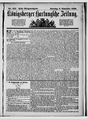 Königsberger Hartungsche Zeitung vom 02.11.1890
