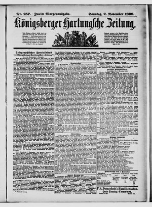 Königsberger Hartungsche Zeitung vom 02.11.1890