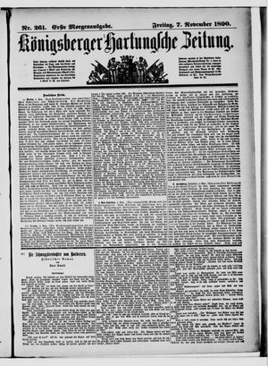 Königsberger Hartungsche Zeitung vom 07.11.1890