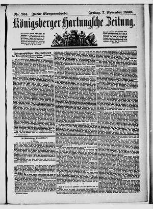 Königsberger Hartungsche Zeitung vom 07.11.1890
