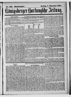 Königsberger Hartungsche Zeitung vom 07.11.1890