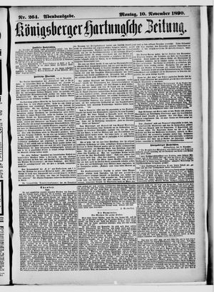 Königsberger Hartungsche Zeitung vom 10.11.1890