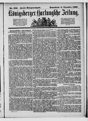 Königsberger Hartungsche Zeitung vom 06.12.1890