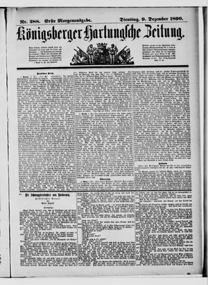 Königsberger Hartungsche Zeitung vom 09.12.1890