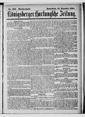 Königsberger Hartungsche Zeitung vom 13.12.1890