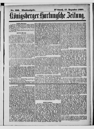 Königsberger Hartungsche Zeitung vom 17.12.1890