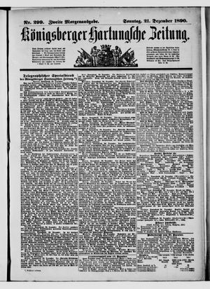 Königsberger Hartungsche Zeitung on Dec 21, 1890