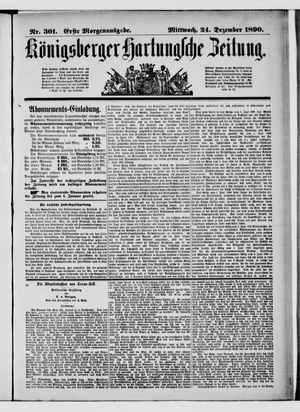Königsberger Hartungsche Zeitung vom 24.12.1890