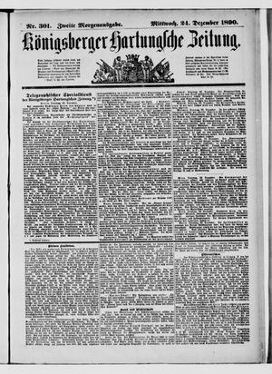 Königsberger Hartungsche Zeitung vom 24.12.1890