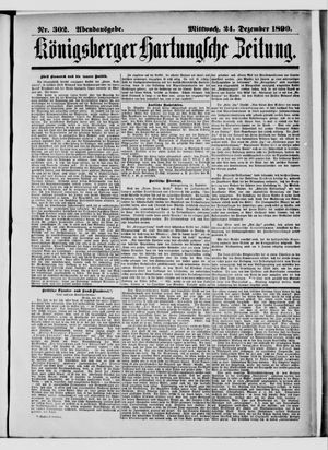Königsberger Hartungsche Zeitung vom 24.12.1890