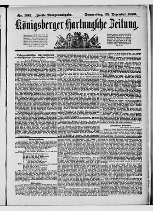 Königsberger Hartungsche Zeitung vom 25.12.1890