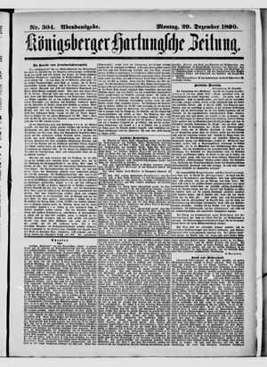 Königsberger Hartungsche Zeitung vom 29.12.1890