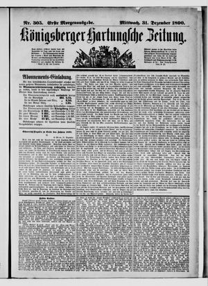 Königsberger Hartungsche Zeitung vom 31.12.1890