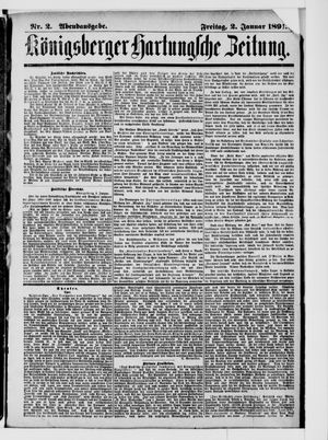 Königsberger Hartungsche Zeitung on Jan 2, 1891
