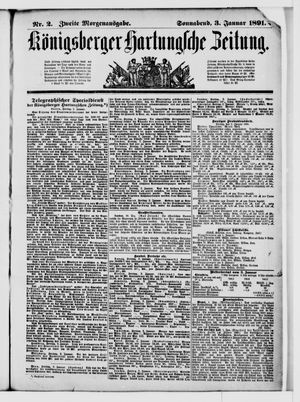 Königsberger Hartungsche Zeitung vom 03.01.1891