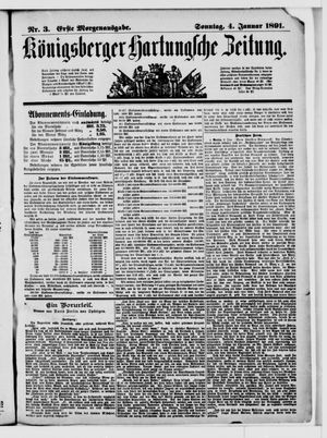 Königsberger Hartungsche Zeitung on Jan 4, 1891