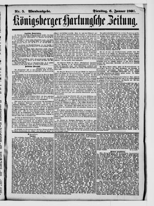 Königsberger Hartungsche Zeitung vom 06.01.1891