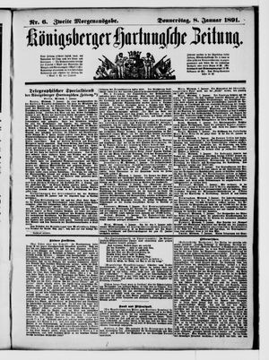 Königsberger Hartungsche Zeitung vom 08.01.1891