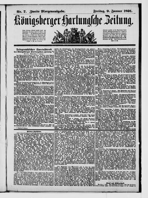 Königsberger Hartungsche Zeitung vom 09.01.1891