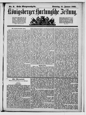 Königsberger Hartungsche Zeitung vom 11.01.1891