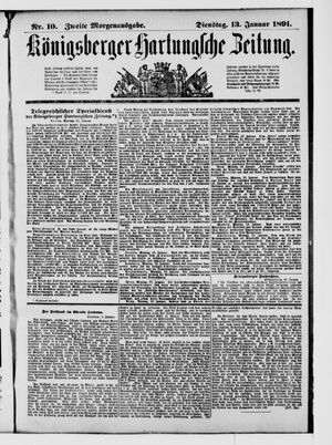 Königsberger Hartungsche Zeitung on Jan 13, 1891